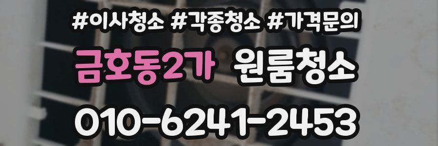 금호동2가 이사청소