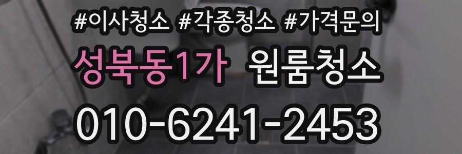 성북동1가 이사청소