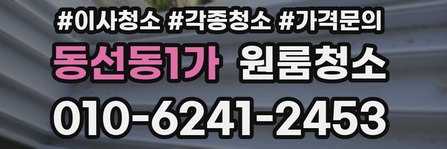 동선동1가 이사청소