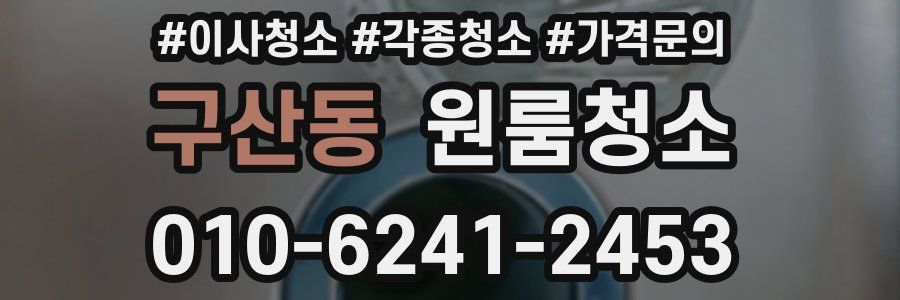 구산동 이사청소