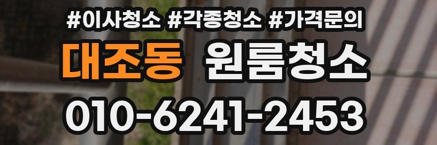 대조동 이사청소