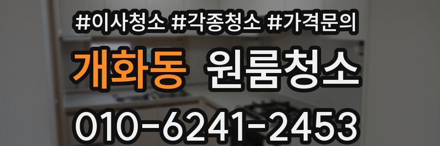 개화동 이사청소