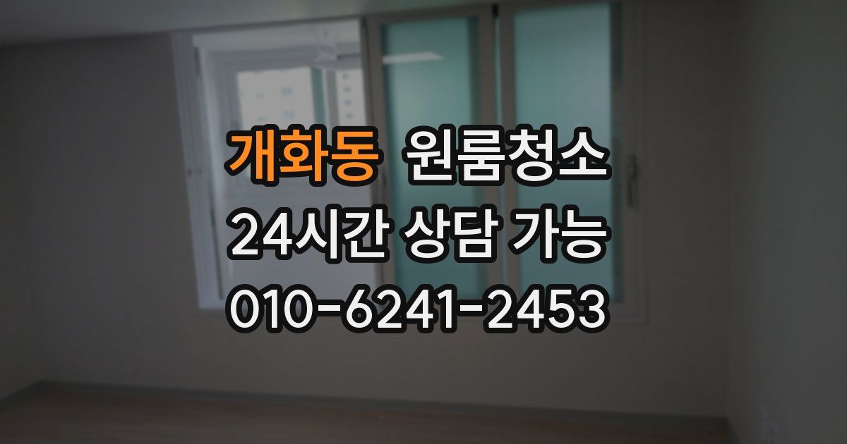 개화동 입주청소