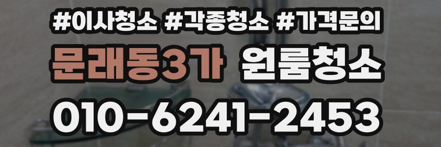 문래동3가 이사청소