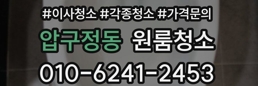 압구정동 이사청소