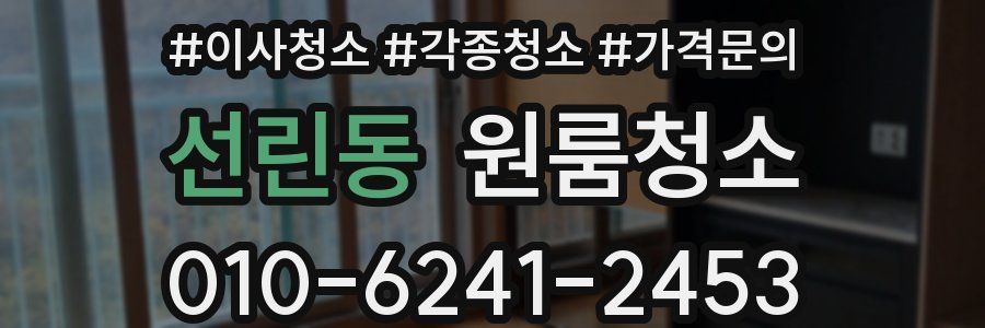 선린동 이사청소