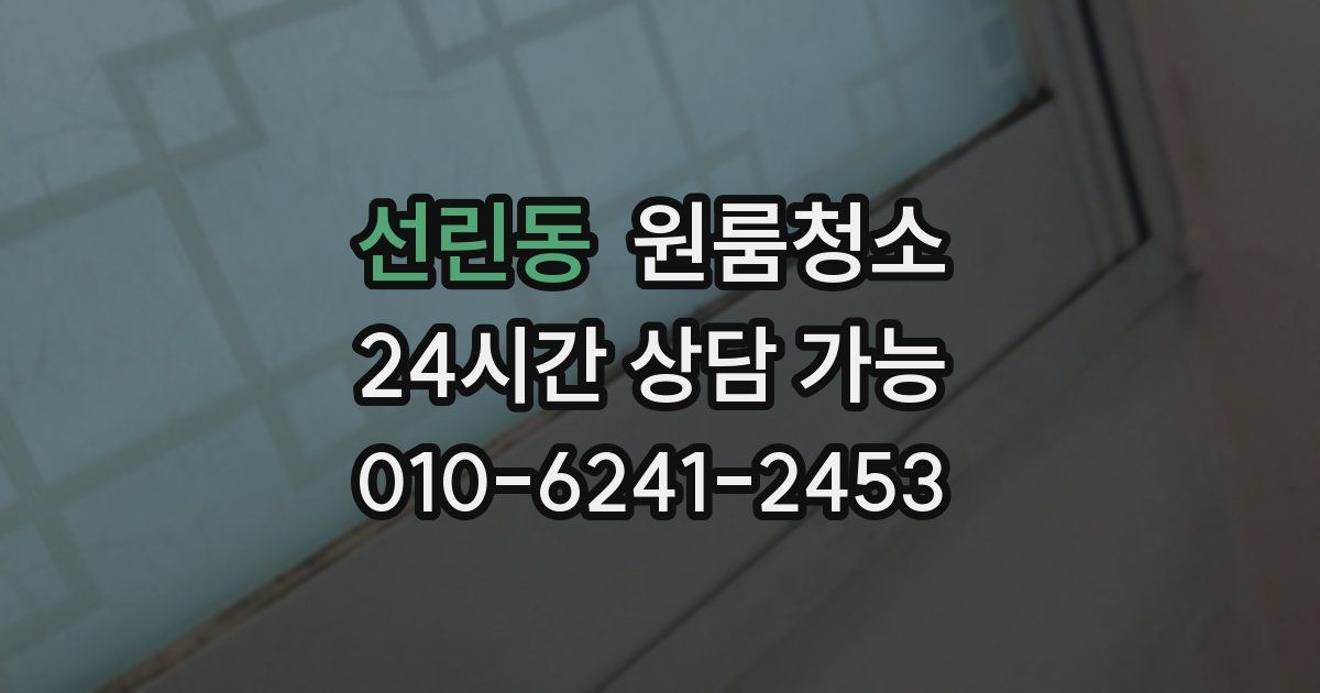 선린동 입주청소