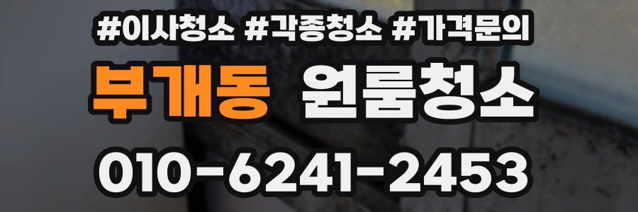 부개동 이사청소