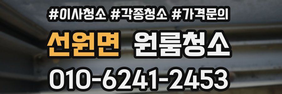 선원면 이사청소