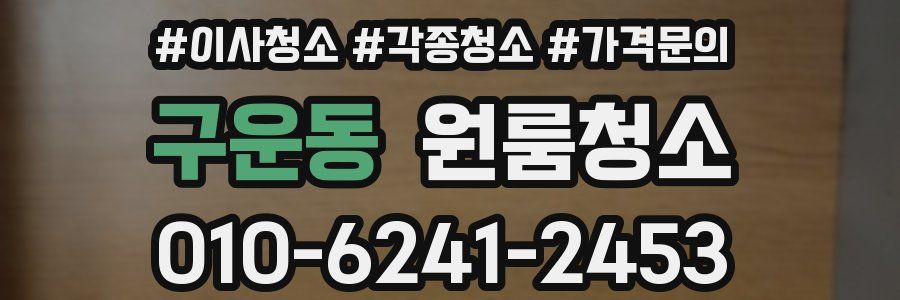 구운동 이사청소