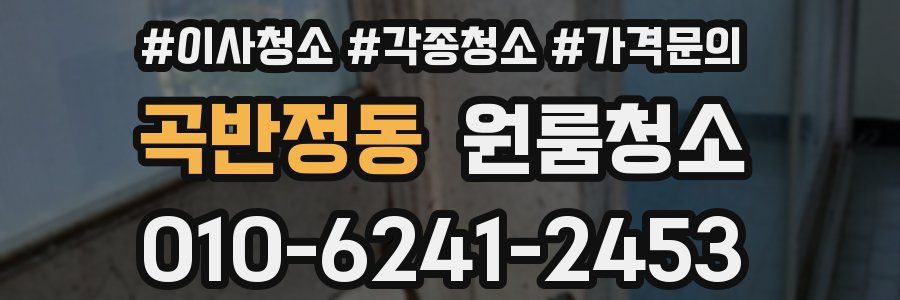 곡반정동 이사청소