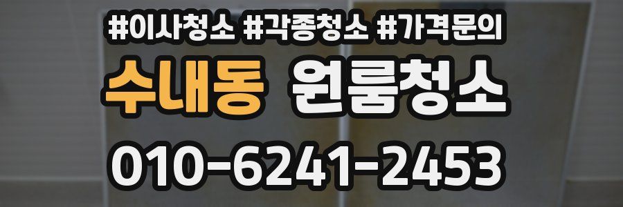 수내동 이사청소