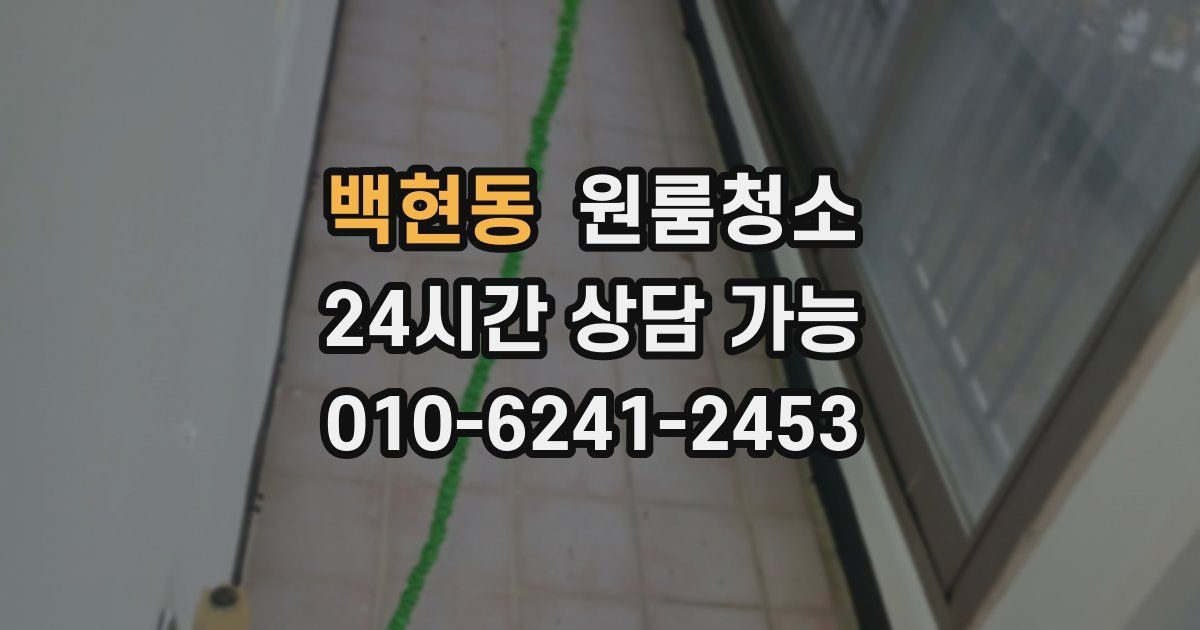 백현동 입주청소