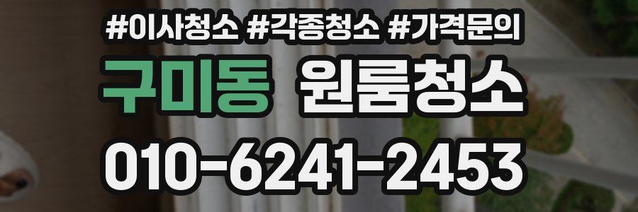 구미동 이사청소