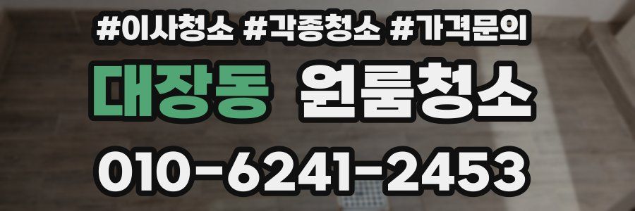 대장동 이사청소