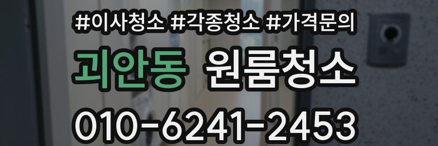 괴안동 이사청소