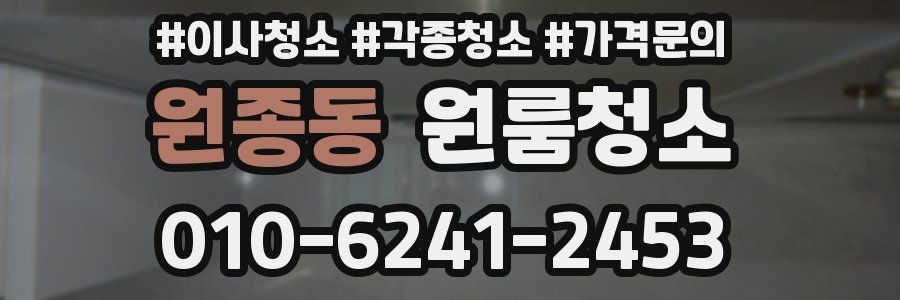 원종동 이사청소