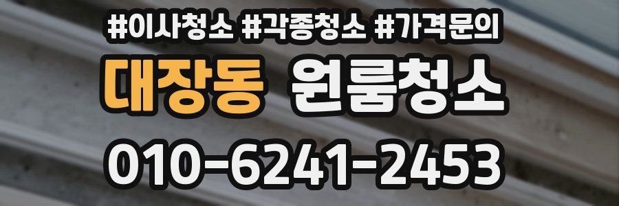 대장동 이사청소