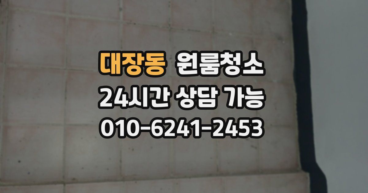 대장동 입주청소