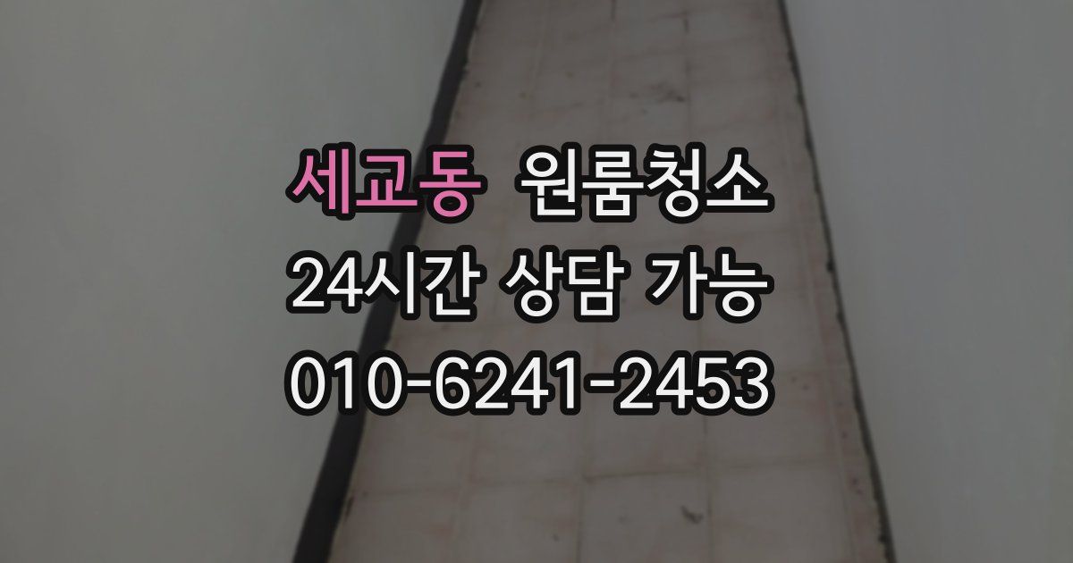 세교동 입주청소