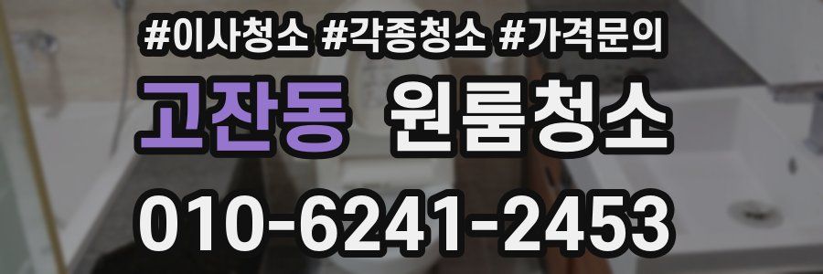 고잔동 이사청소