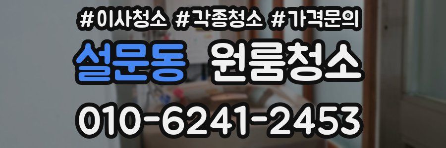 설문동 이사청소