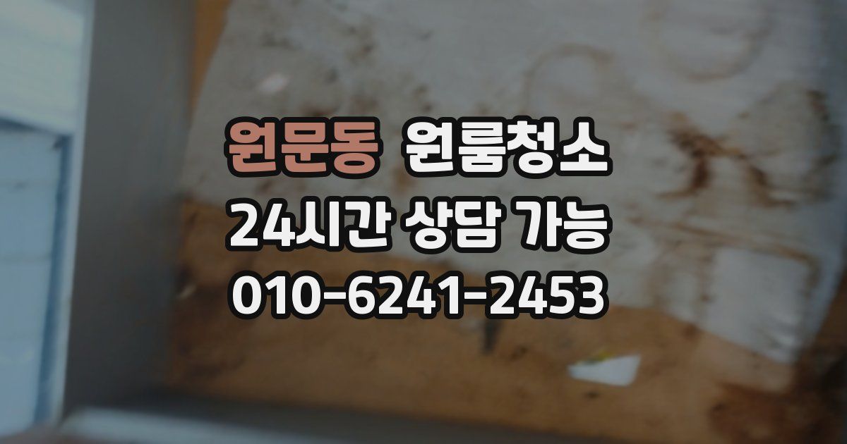 원문동 입주청소