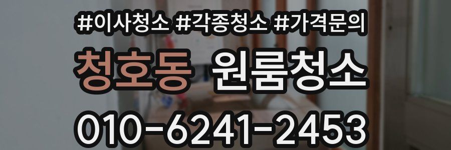 청호동 이사청소