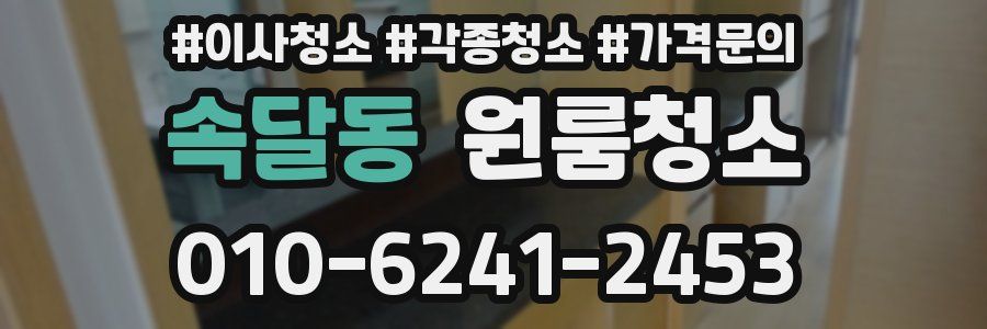 속달동 이사청소