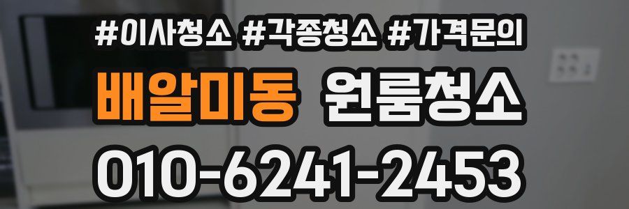 배알미동 이사청소