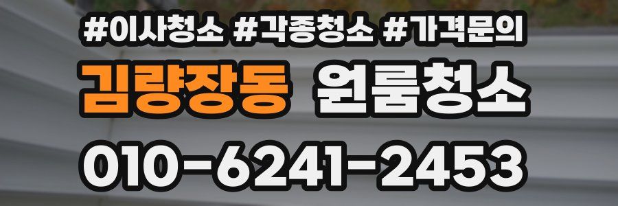김량장동 이사청소