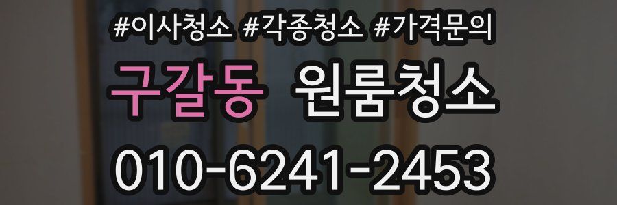 구갈동 이사청소