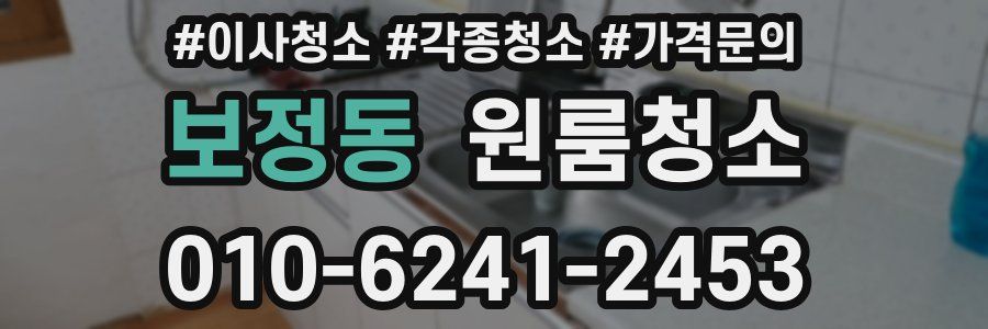 보정동 이사청소