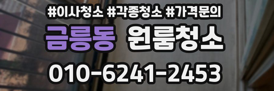 금릉동 이사청소