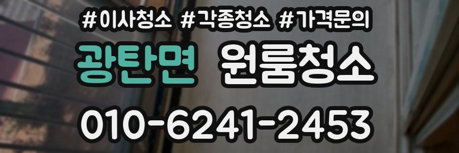 광탄면 이사청소