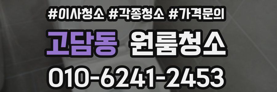 고담동 이사청소