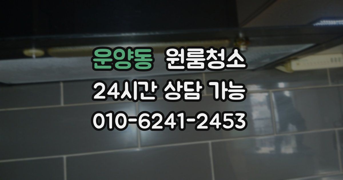 운양동 입주청소