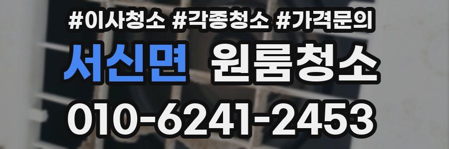 서신면 이사청소