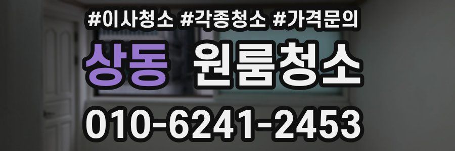 상동 이사청소