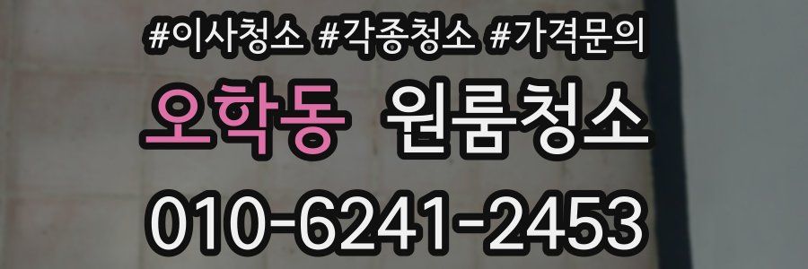 오학동 이사청소