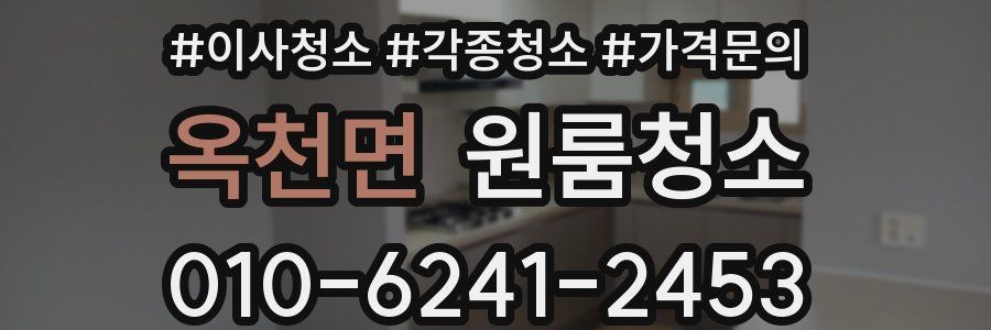 옥천면 이사청소