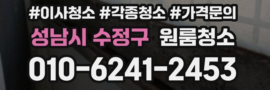 성남시 수정구 이사청소
