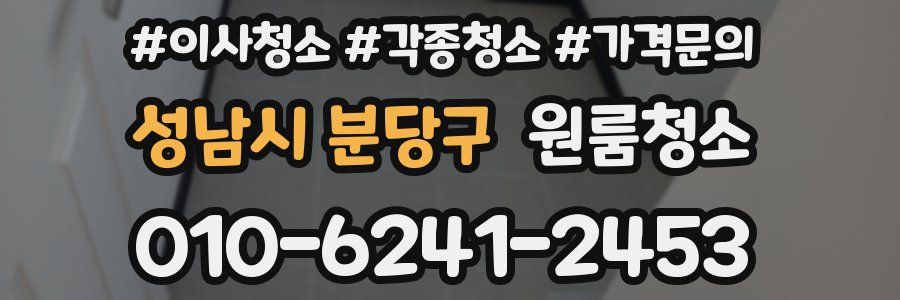 성남시 분당구 이사청소