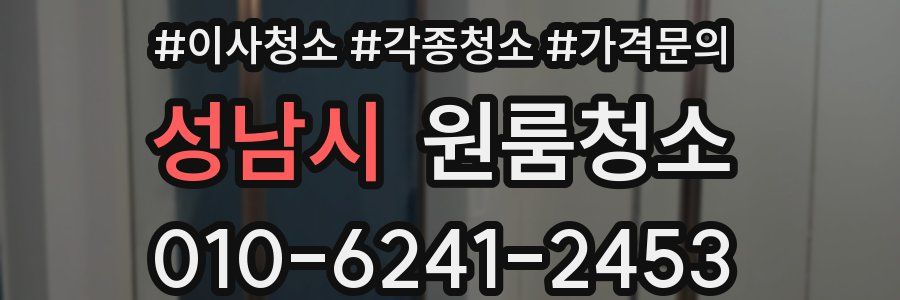 성남시 이사청소