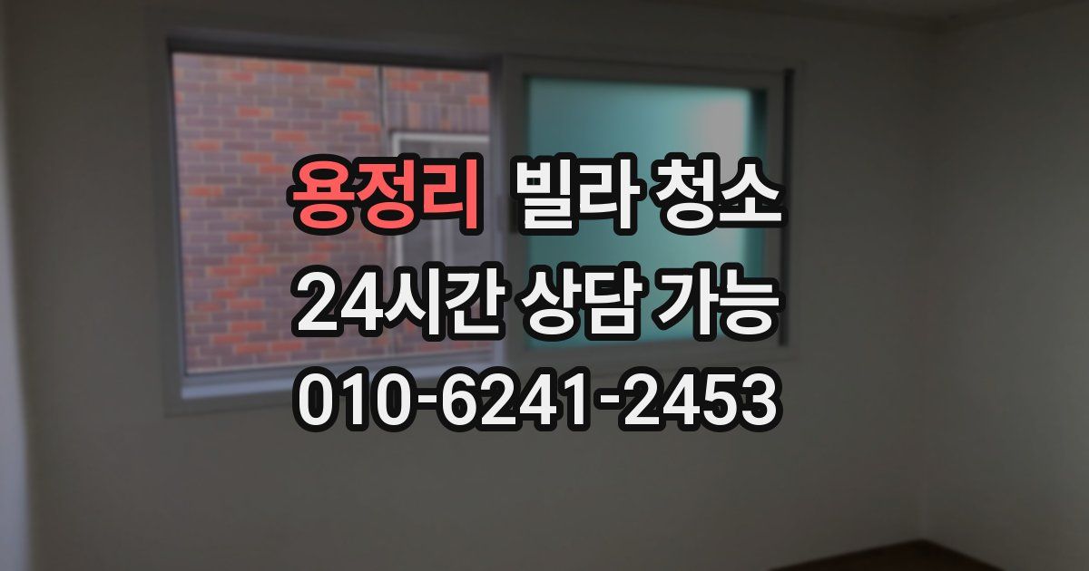 용정리 빌라 청소