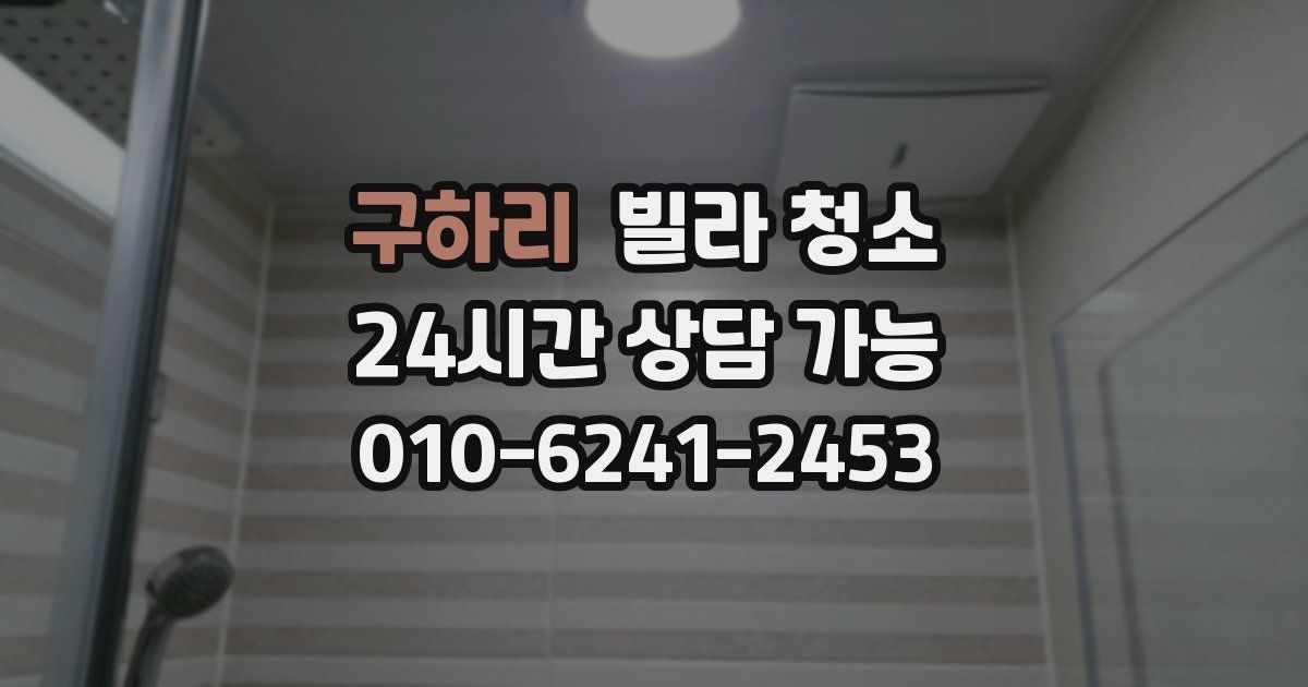 구하리 빌라 청소