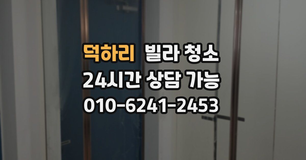 덕하리 빌라 청소