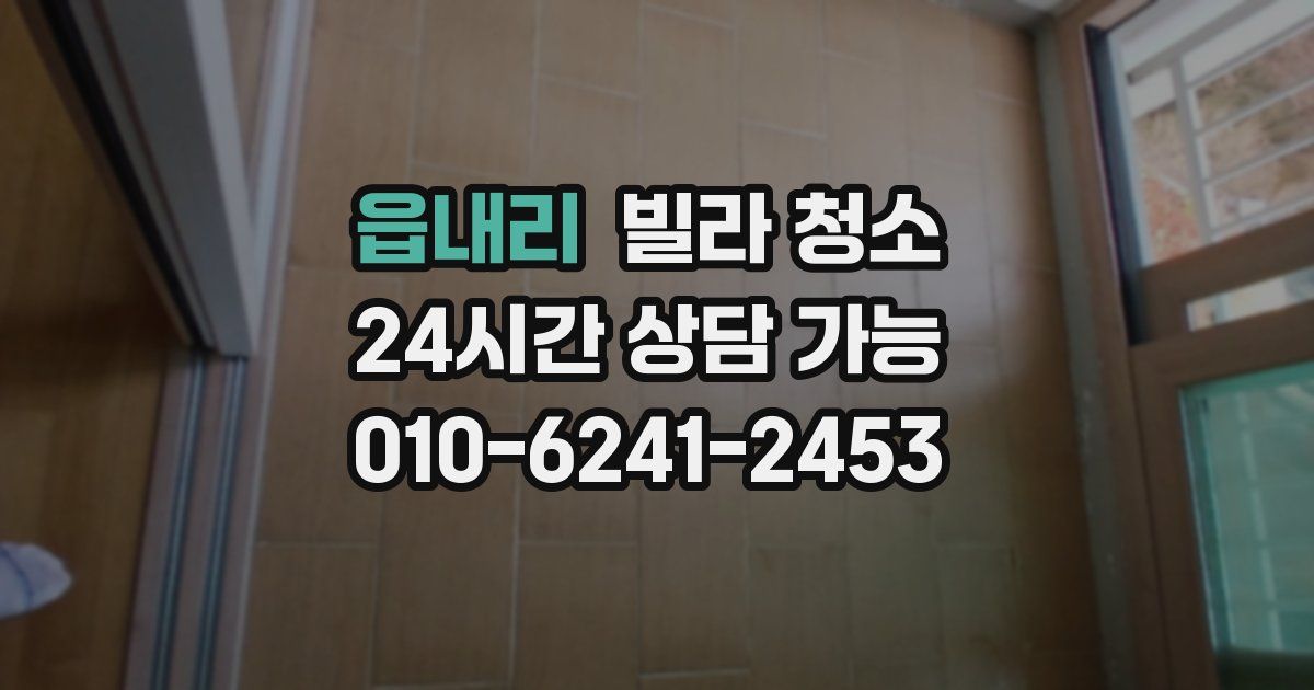 읍내리 빌라 청소