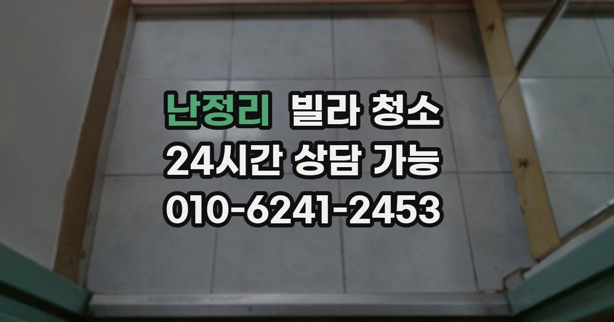 난정리 빌라 청소