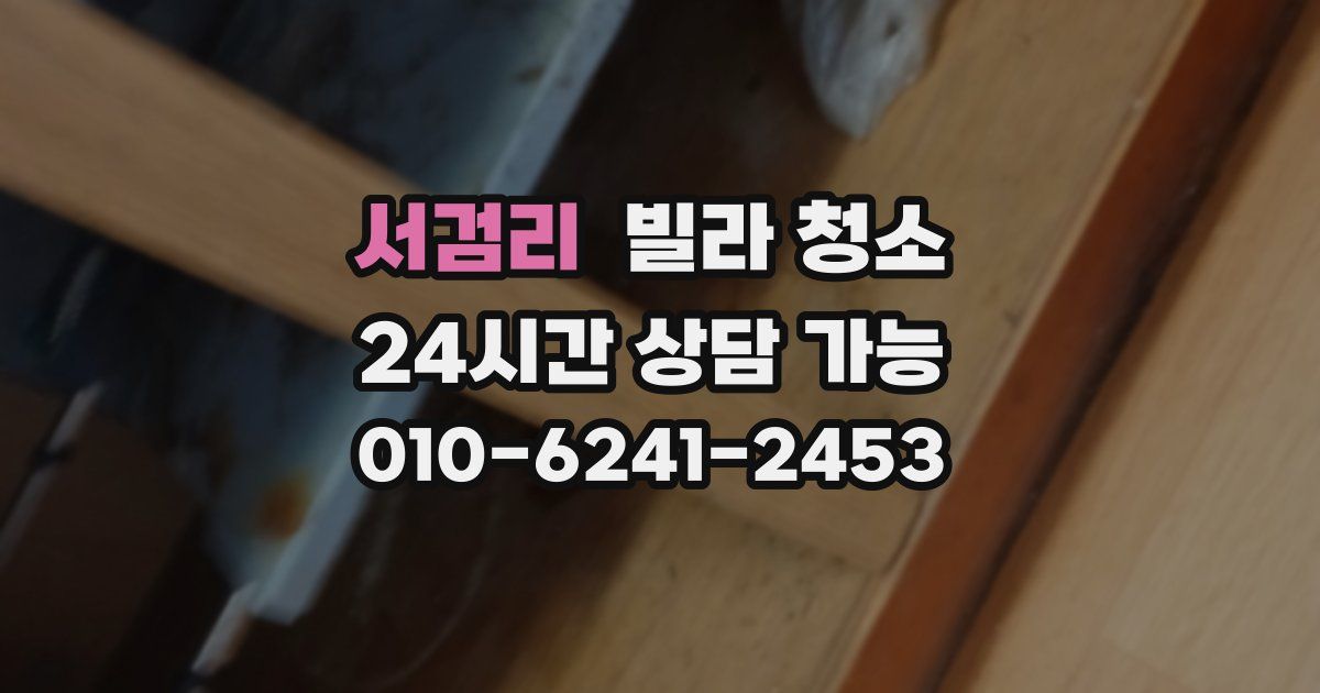 서검리 빌라 청소